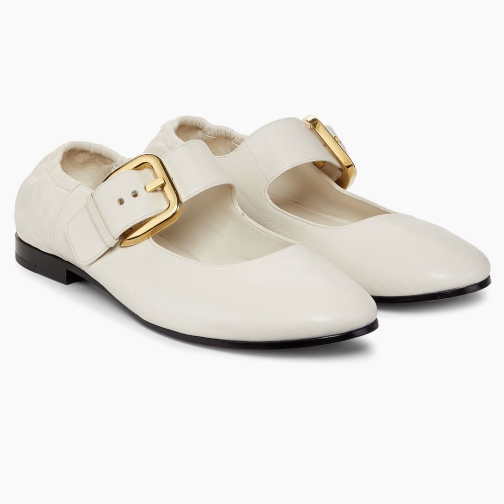 LIKE NEW Bottega Veneta Astaire Ballet Flats in String Color Gold HW